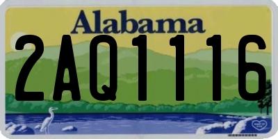 AL license plate 2AQ1116
