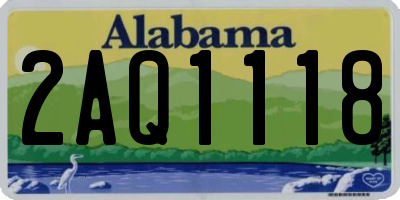 AL license plate 2AQ1118