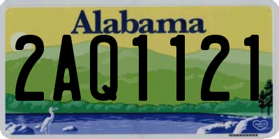AL license plate 2AQ1121