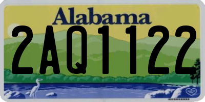 AL license plate 2AQ1122