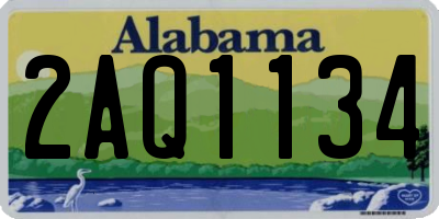 AL license plate 2AQ1134