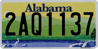 AL license plate 2AQ1137