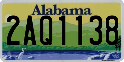AL license plate 2AQ1138