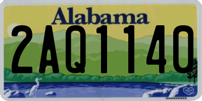 AL license plate 2AQ1140