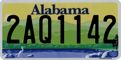 AL license plate 2AQ1142