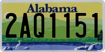 AL license plate 2AQ1151