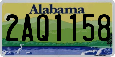 AL license plate 2AQ1158