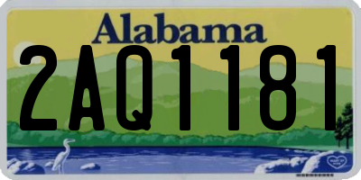 AL license plate 2AQ1181
