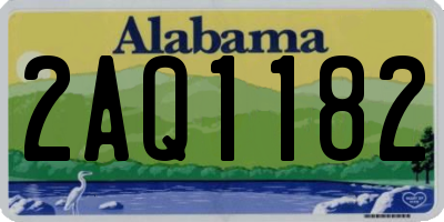 AL license plate 2AQ1182