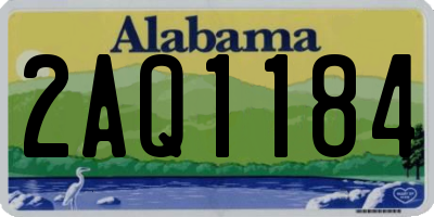 AL license plate 2AQ1184