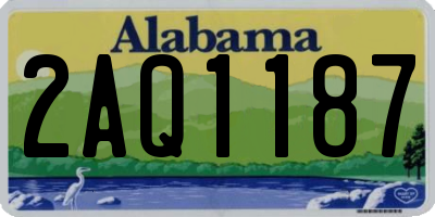 AL license plate 2AQ1187