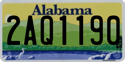 AL license plate 2AQ1190