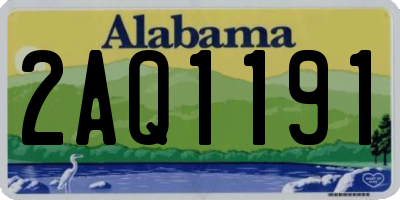 AL license plate 2AQ1191