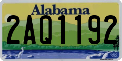 AL license plate 2AQ1192