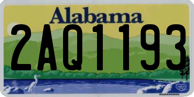 AL license plate 2AQ1193