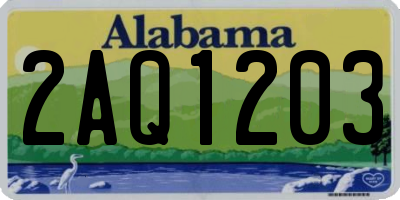 AL license plate 2AQ1203