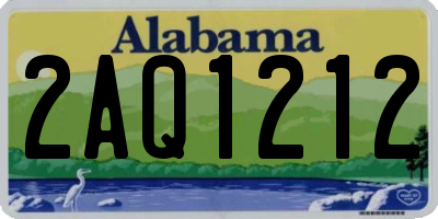 AL license plate 2AQ1212