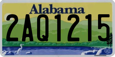 AL license plate 2AQ1215