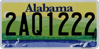 AL license plate 2AQ1222