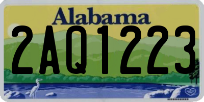 AL license plate 2AQ1223
