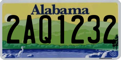 AL license plate 2AQ1232