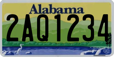 AL license plate 2AQ1234