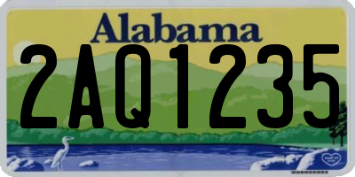 AL license plate 2AQ1235