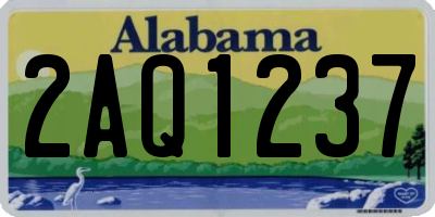 AL license plate 2AQ1237