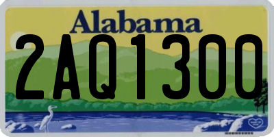 AL license plate 2AQ1300