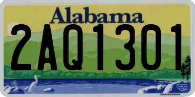 AL license plate 2AQ1301