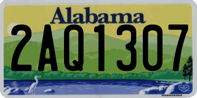 AL license plate 2AQ1307