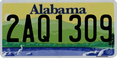 AL license plate 2AQ1309