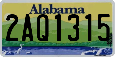 AL license plate 2AQ1315