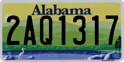 AL license plate 2AQ1317