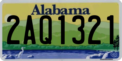 AL license plate 2AQ1321