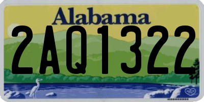 AL license plate 2AQ1322