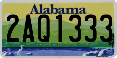 AL license plate 2AQ1333