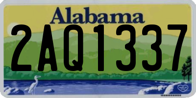 AL license plate 2AQ1337