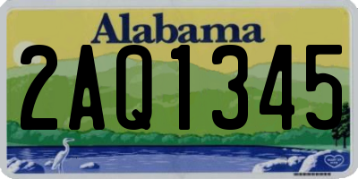 AL license plate 2AQ1345