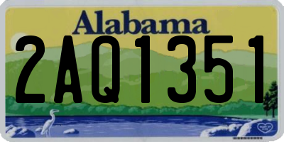 AL license plate 2AQ1351