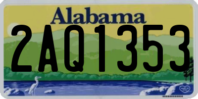 AL license plate 2AQ1353