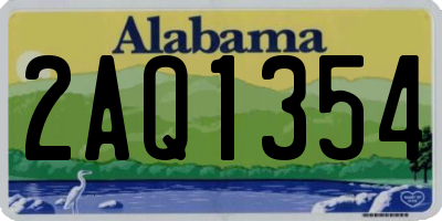 AL license plate 2AQ1354