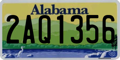 AL license plate 2AQ1356