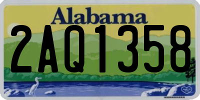 AL license plate 2AQ1358