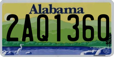 AL license plate 2AQ1360