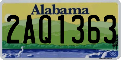 AL license plate 2AQ1363