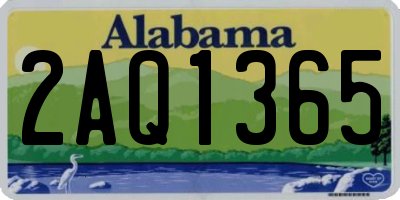 AL license plate 2AQ1365