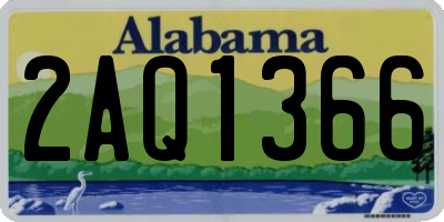 AL license plate 2AQ1366