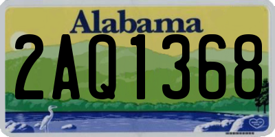 AL license plate 2AQ1368