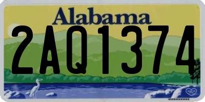 AL license plate 2AQ1374